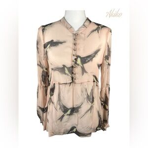 Akiko | Bird Print Blouse